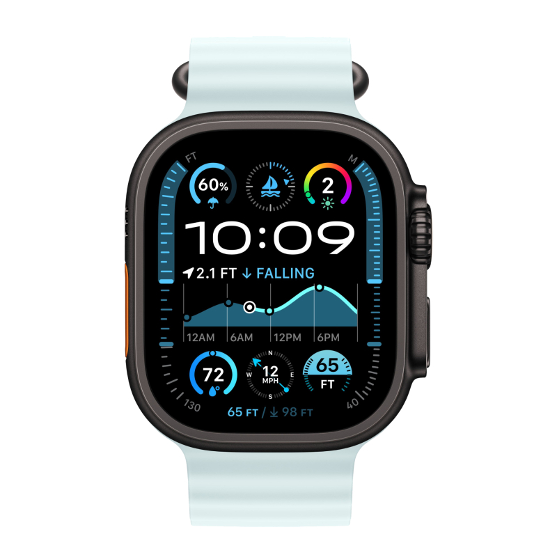 Apple Watch Ultra 2 GPS + Cellular, 49 мм, корпус из черного титана, ремешок Ocean цвета "ледяной си
